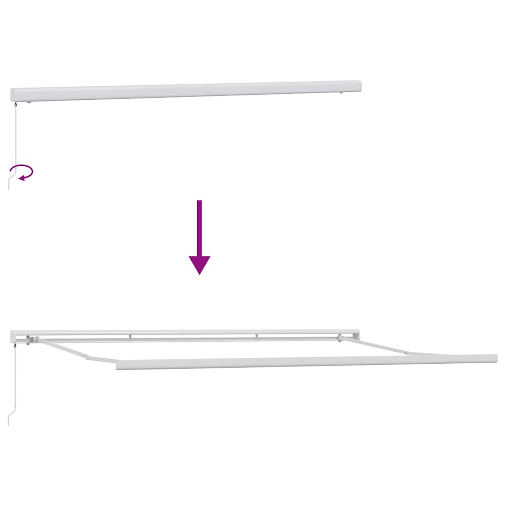 vidaXL Τέντα Πτυσσόμενη Ανθρακί και Λευκή 4x3 μ. Ύφασμα και Αλουμίνιο