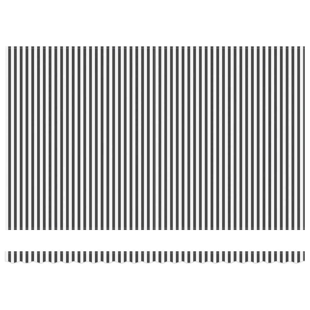 vidaXL Τέντα Πτυσσόμενη Ανθρακί και Λευκή 5x3 μ. Ύφασμα και Αλουμίνιο