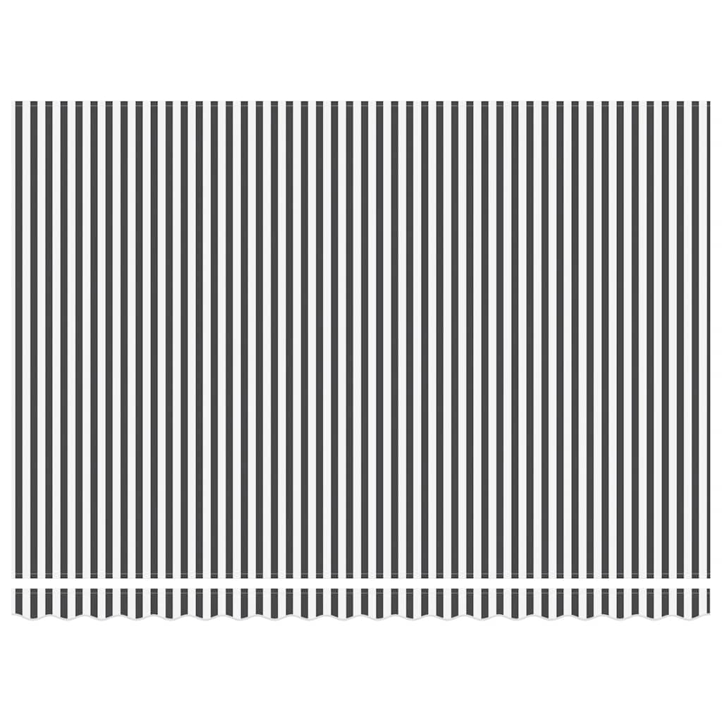 vidaXL Τέντα Πτυσσόμενη Ανθρακί και Λευκή 4,5x3μ. Ύφασμα και Αλουμίνιο