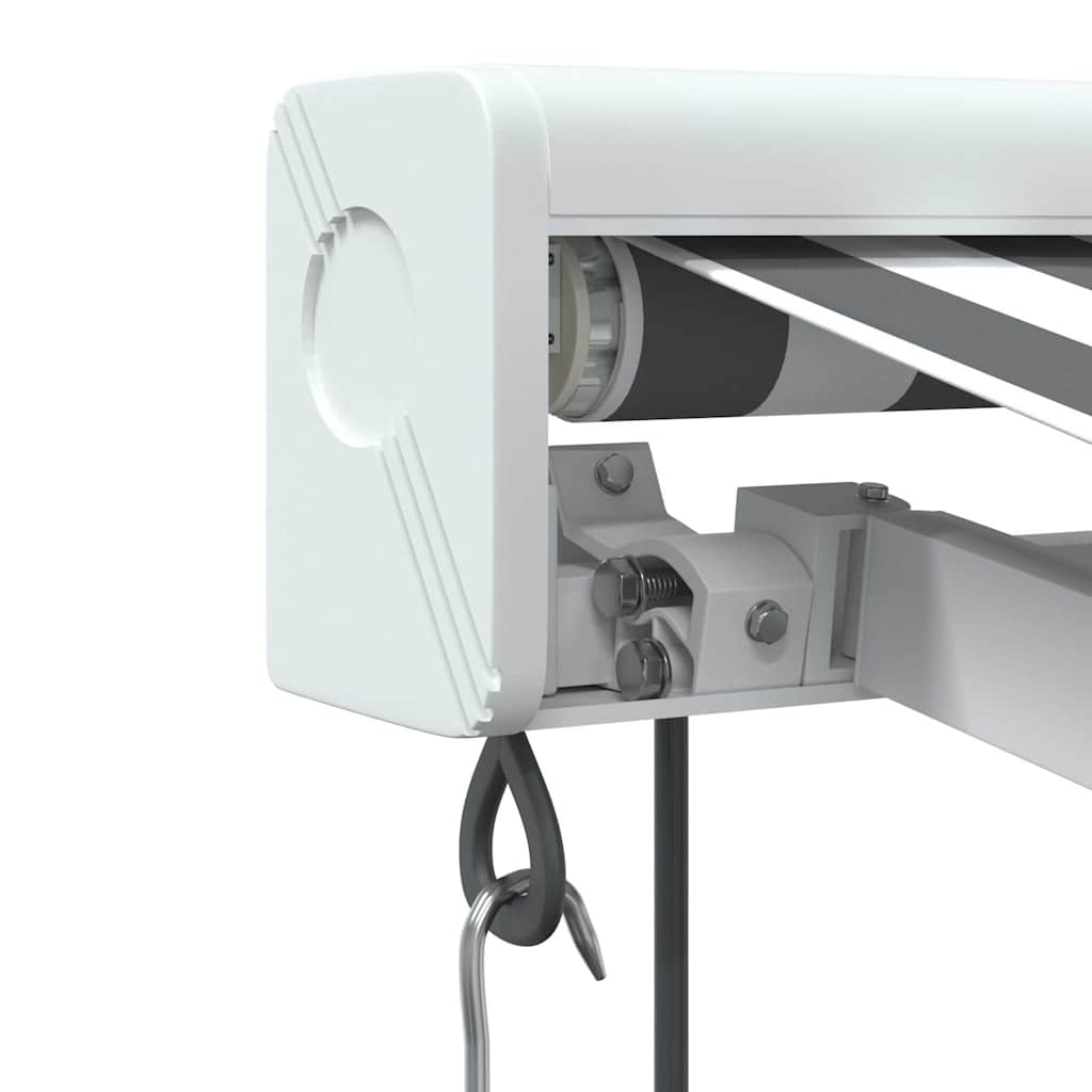 vidaXL Τέντα Πτυσσόμενη Ανθρακί και Λευκή 3,5x2,5μ. Ύφασμα / Αλουμίνιο