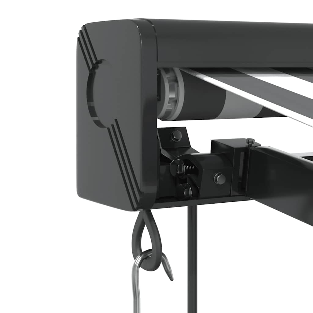 vidaXL Τέντα Πτυσσόμενη Ανθρακί και Λευκή 3,5x2,5μ. Ύφασμα / Αλουμίνιο