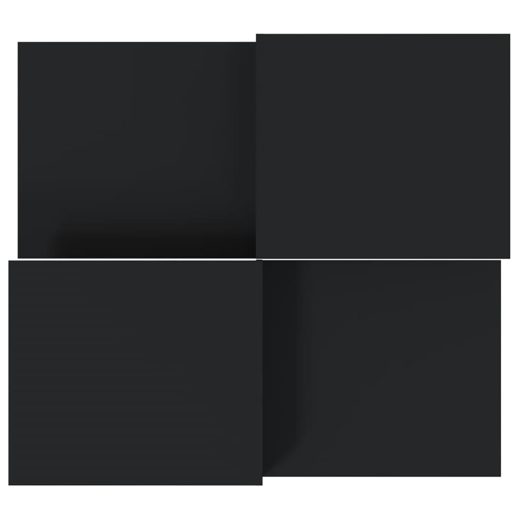 vidaXL Τραπεζάκια Σαλονιού 2 τεμ. Μαύρα από Επεξεργασμένο Ξύλο