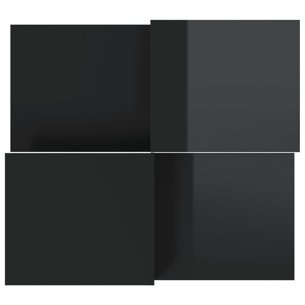 vidaXL Τραπεζάκια Σαλονιού 2 τεμ. Γυαλιστερό Μαύρο Επεξεργασμένο Ξύλο