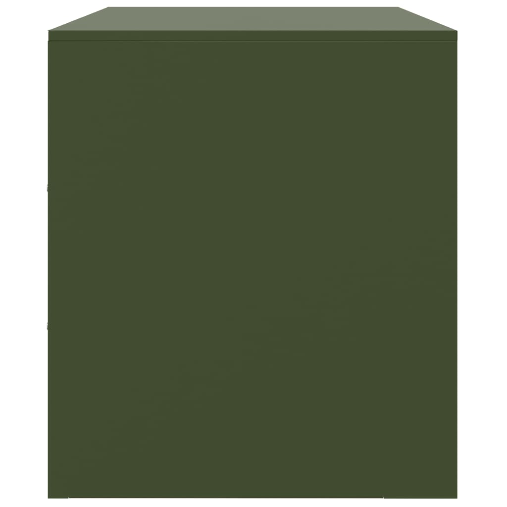 vidaXL Έπιπλο Τηλεόρασης Πράσινο Λαδί 99x39x44 εκ. από Ατσάλι