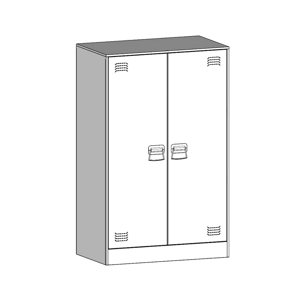 vidaXL Ντουλάπι Μαύρο 67x39x107 εκ. από Ατσάλι