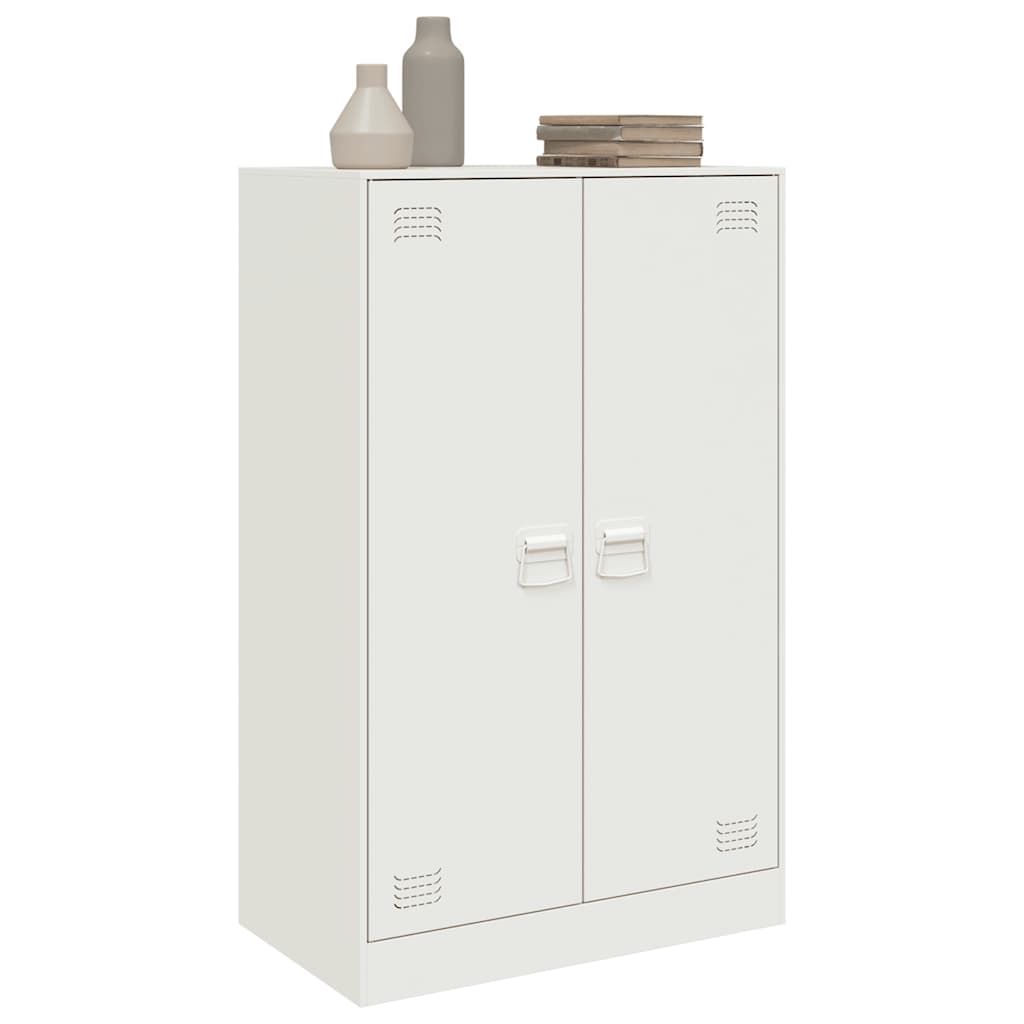 vidaXL Μπουφές Λευκός 67x39x107 εκ. από Ατσάλι