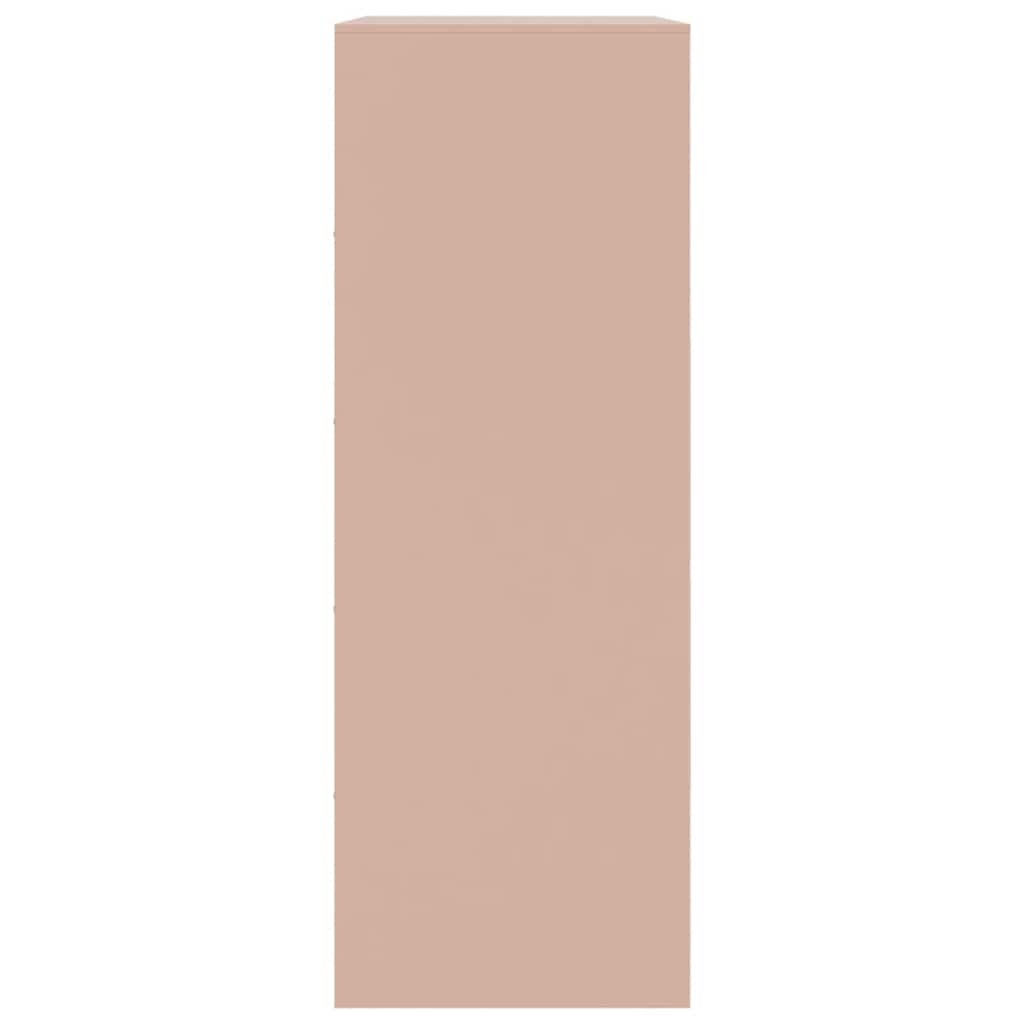 vidaXL Ντουλάπι Ροζ 67x39x107 εκ. από Ατσάλι