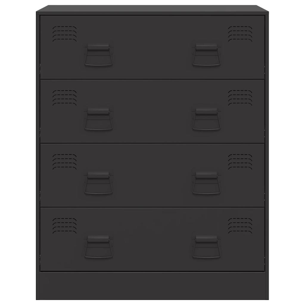 vidaXL Ντουλάπι Μαύρο 67x39x83 εκ. από Ατσάλι