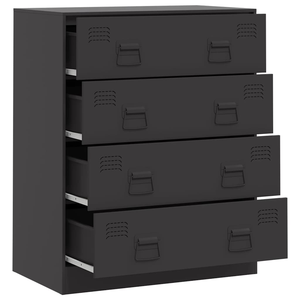 vidaXL Ντουλάπι Μαύρο 67x39x83 εκ. από Ατσάλι