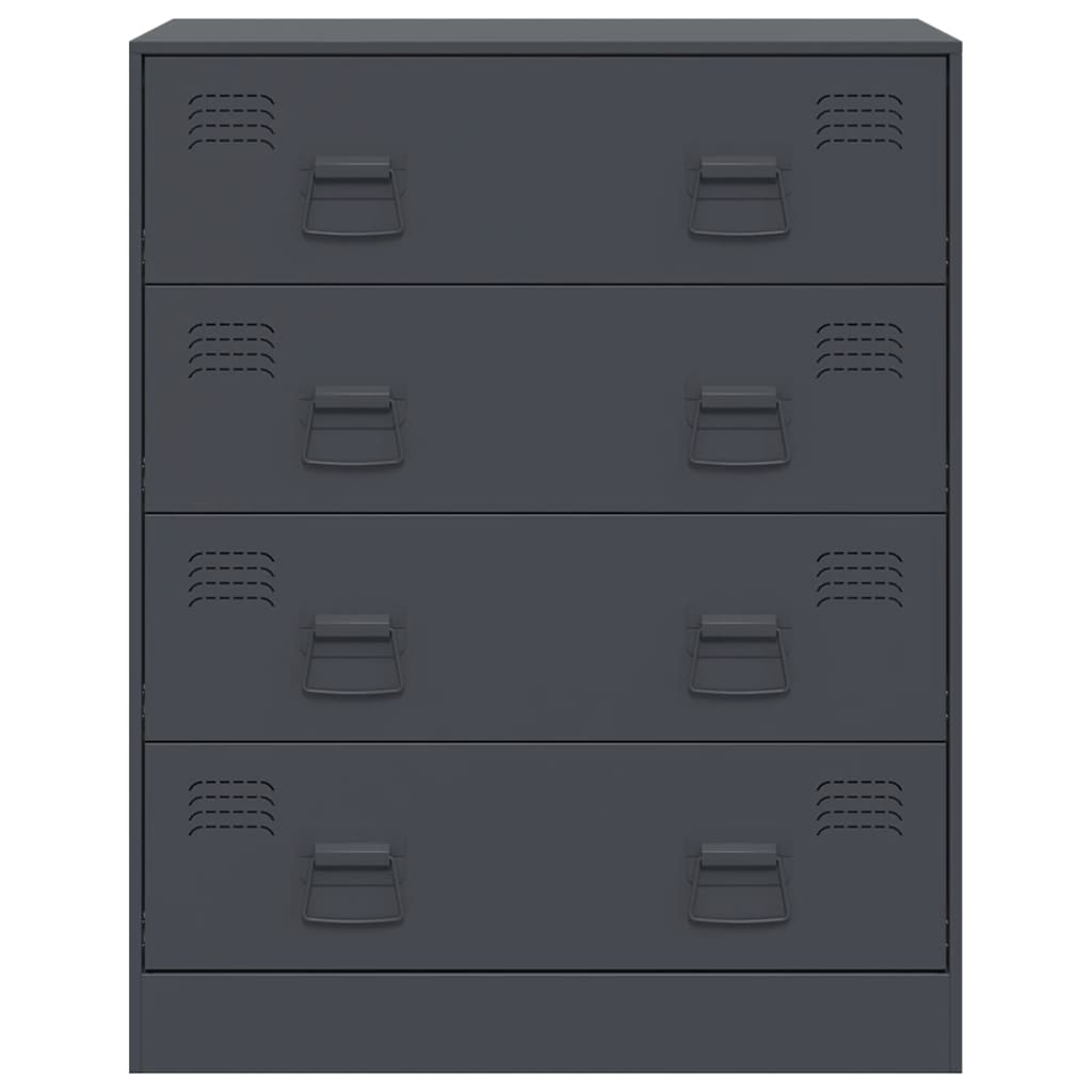 vidaXL Μπουφές Ανθρακί 67x39x83 εκ. από Ατσάλι