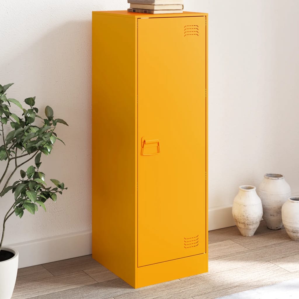 vidaXL Ντουλάπι Μουσταρδί 34,5x39x107 εκ. από Ατσάλι