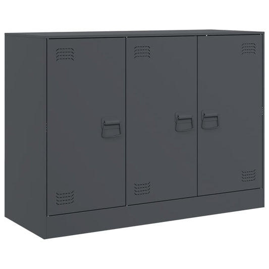 vidaXL Μπουφές Ανθρακί 99x39x73 εκ. από Ατσάλι