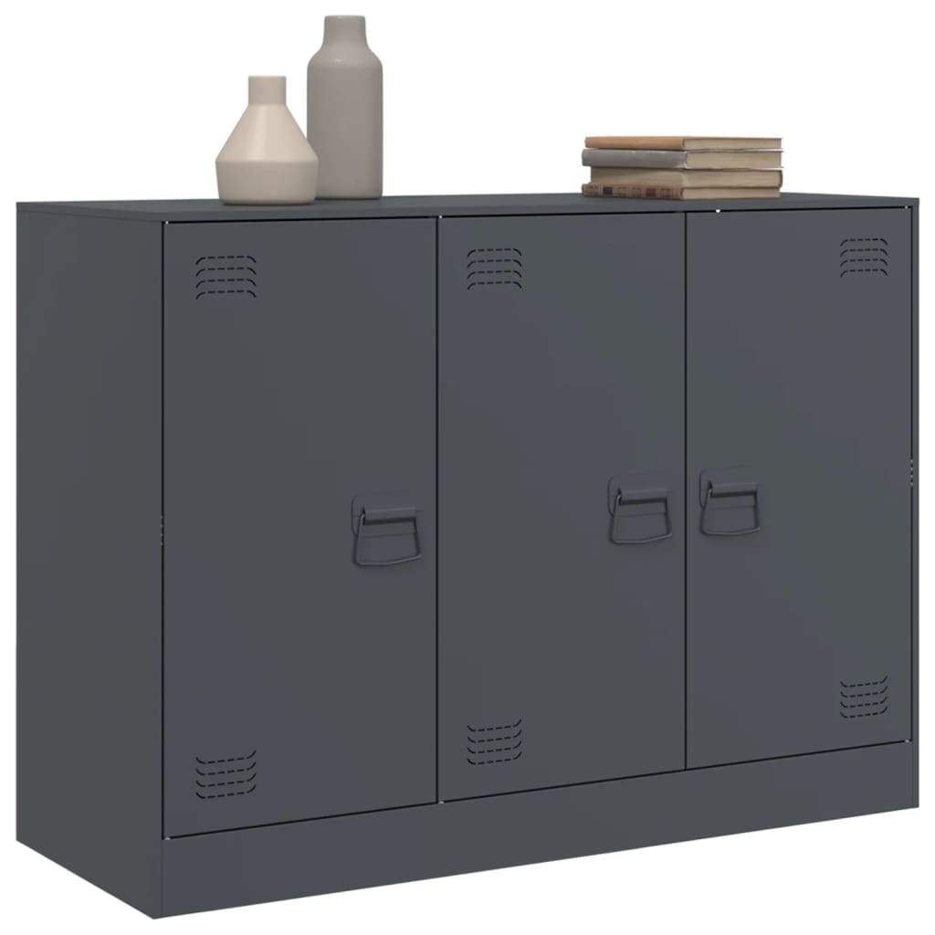vidaXL Μπουφές Ανθρακί 99x39x73 εκ. από Ατσάλι
