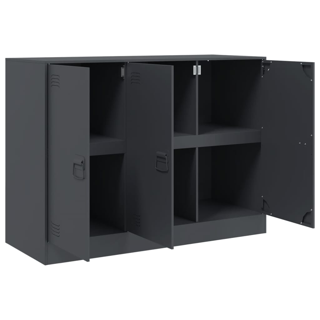 vidaXL Μπουφές Ανθρακί 99x39x73 εκ. από Ατσάλι