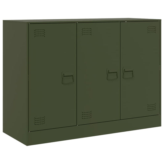 vidaXL Ντουλάπι Πράσινο Λαδί 99x39x73 εκ. από Ατσάλι