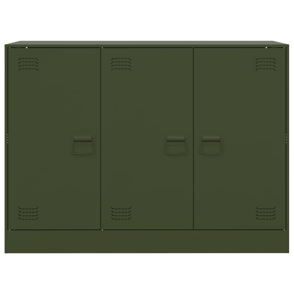 vidaXL Ντουλάπι Πράσινο Λαδί 99x39x73 εκ. από Ατσάλι