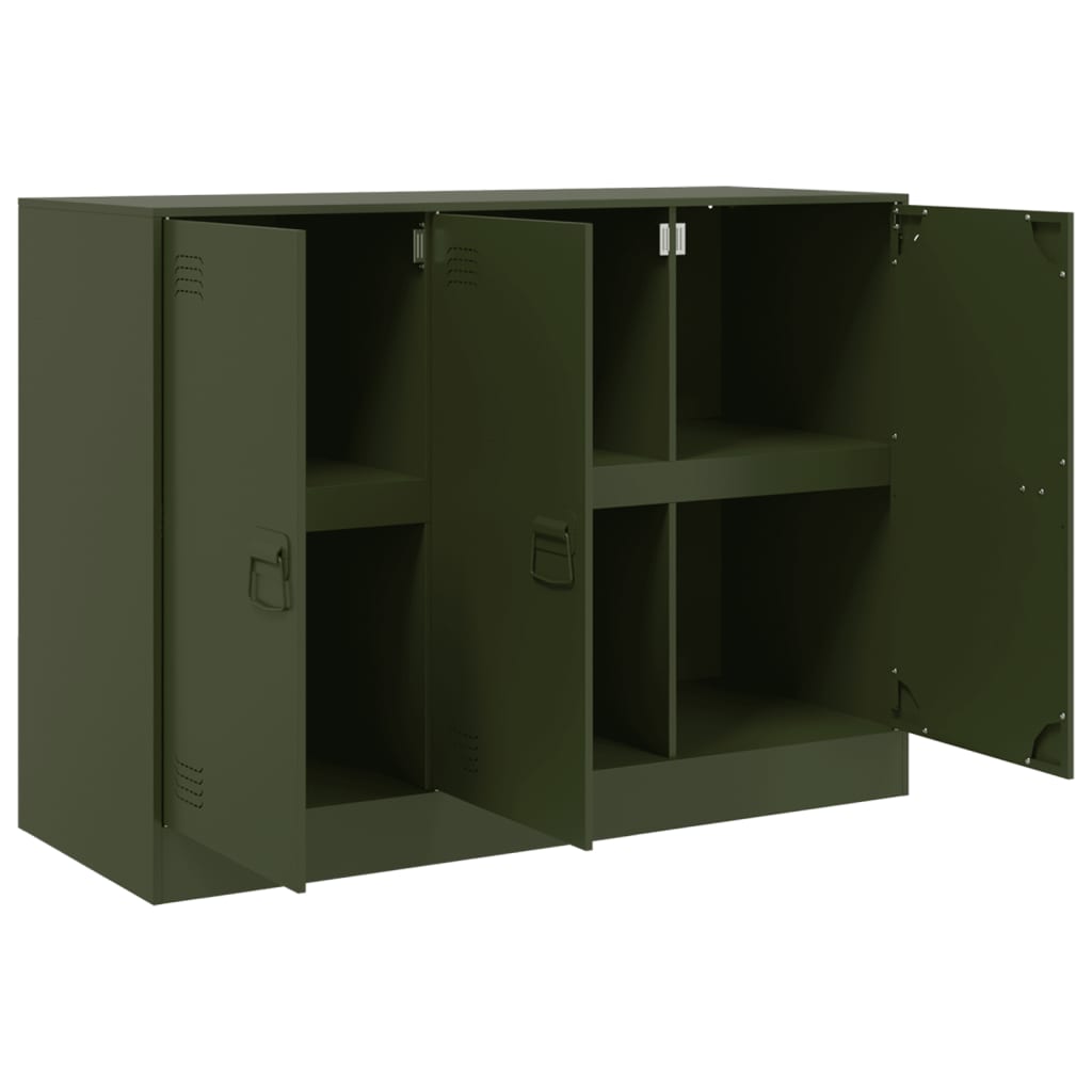 vidaXL Ντουλάπι Πράσινο Λαδί 99x39x73 εκ. από Ατσάλι