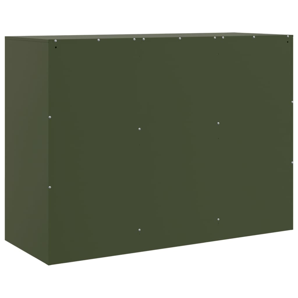 vidaXL Ντουλάπι Πράσινο Λαδί 99x39x73 εκ. από Ατσάλι
