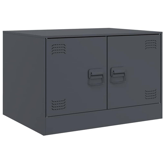 vidaXL Τραπέζι Κήπου Ανθρακί 67x50x44 εκ. Ατσάλινο