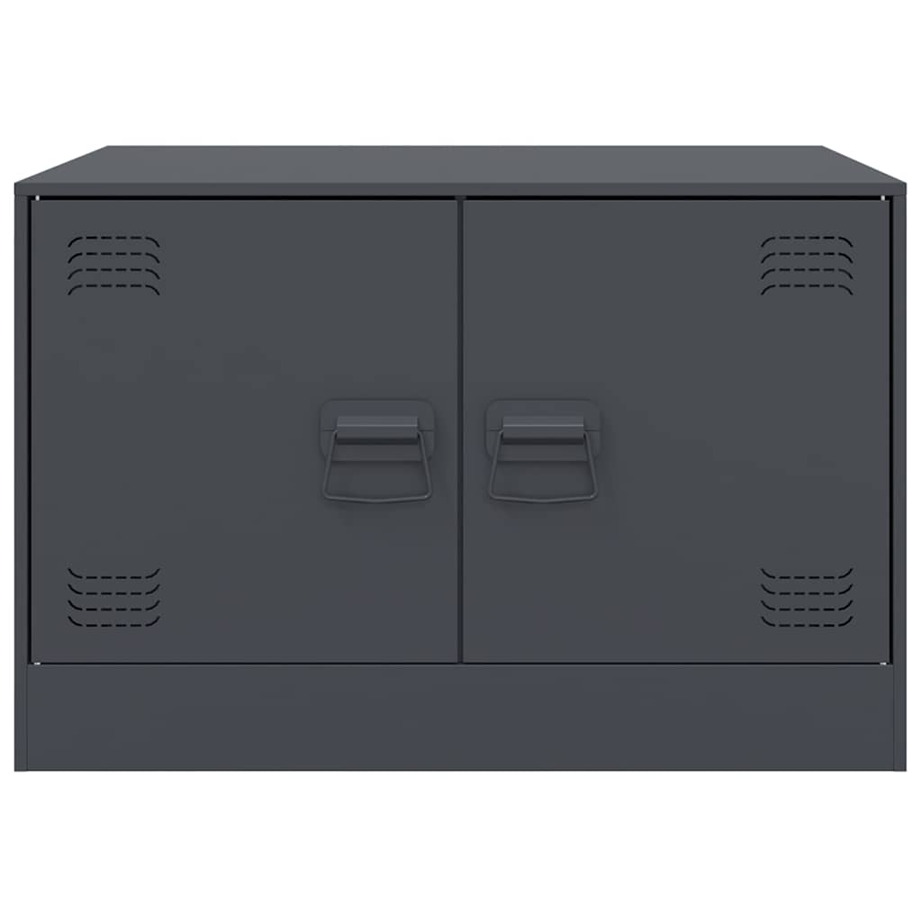 vidaXL Τραπέζι Κήπου Ανθρακί 67x50x44 εκ. Ατσάλινο