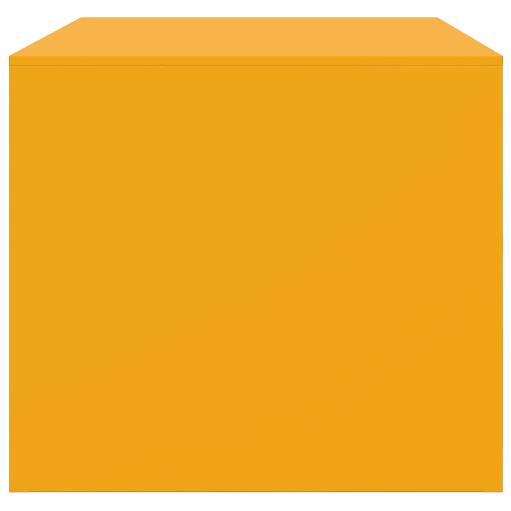 vidaXL Τραπέζι Κήπου Κίτρινο Μουσταρδί 67x50x44 εκ. Ατσάλινο