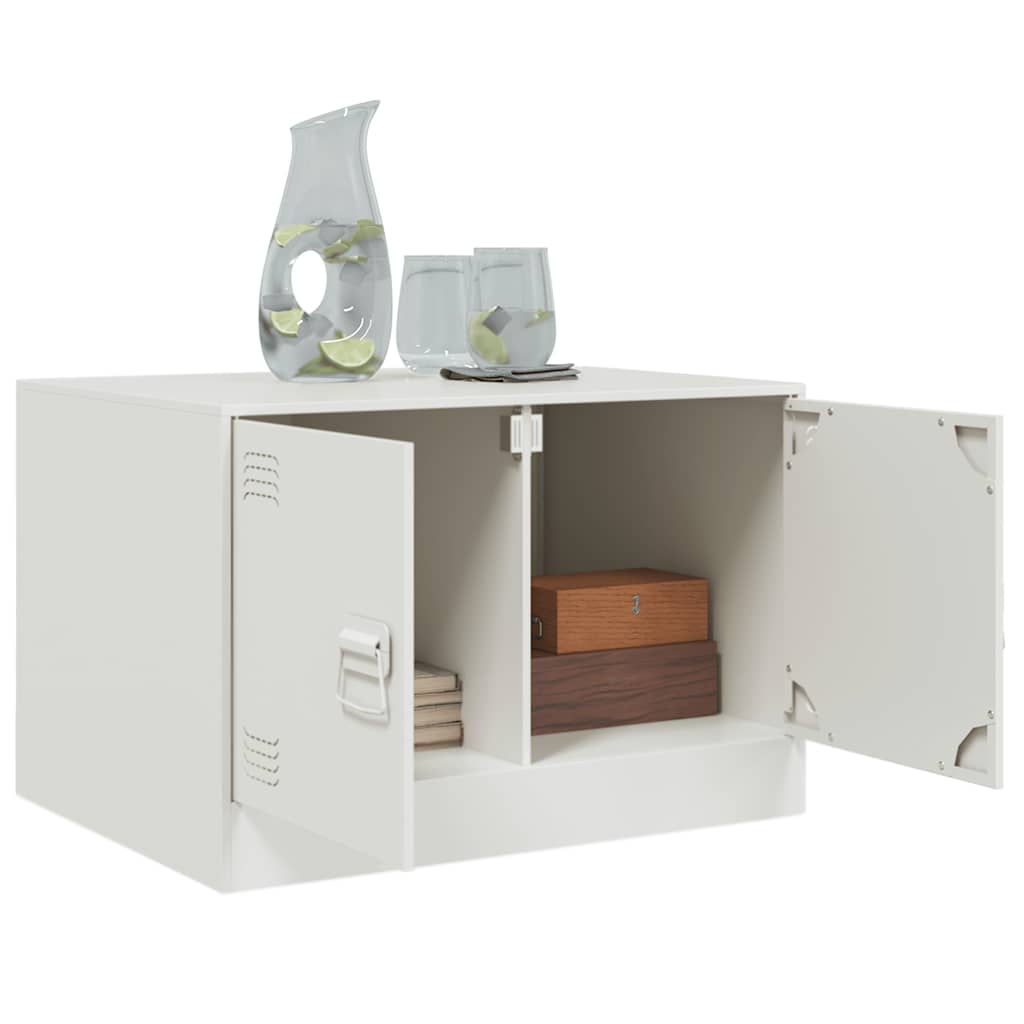 vidaXL Τραπεζάκι Σαλονιού Λευκό 67 x 50 x 44 εκ. από Ατσάλι