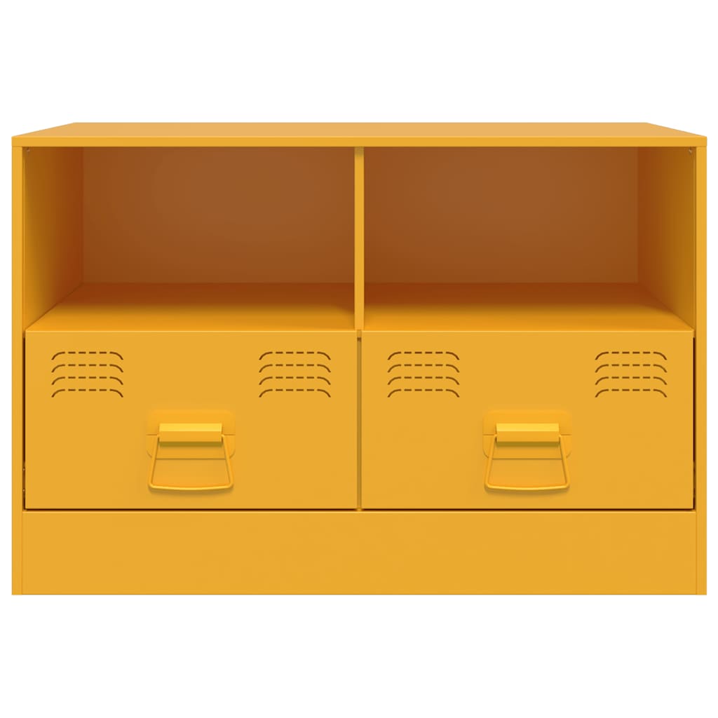 vidaXL Έπιπλα Τηλεόρασης 2 τεμ. Μουσταρδί Κίτρινο 67x39x44 εκ. Ατσάλι