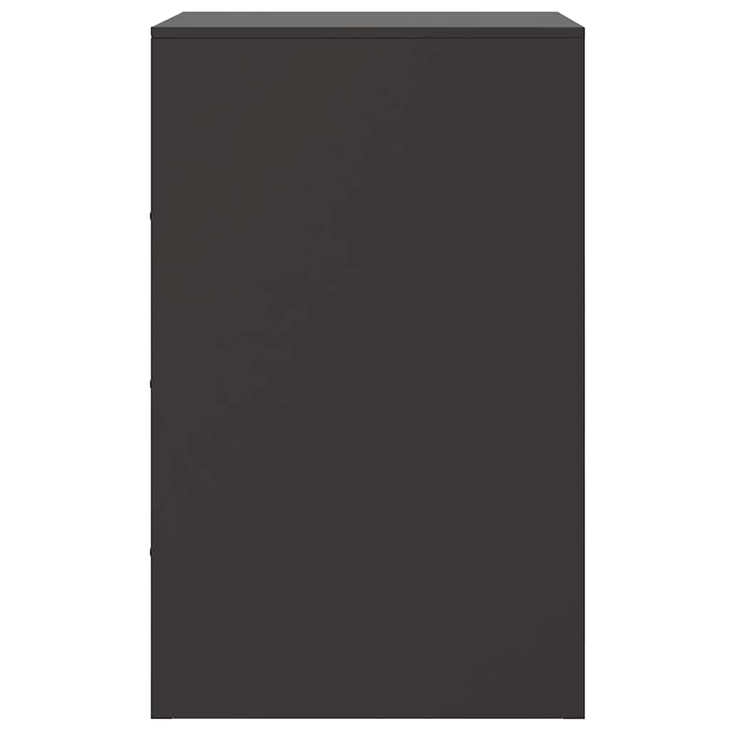 vidaXL Κομοδίνα 2 τεμ. Μαύρα 34,5x39x62 εκ. από Χάλυβα