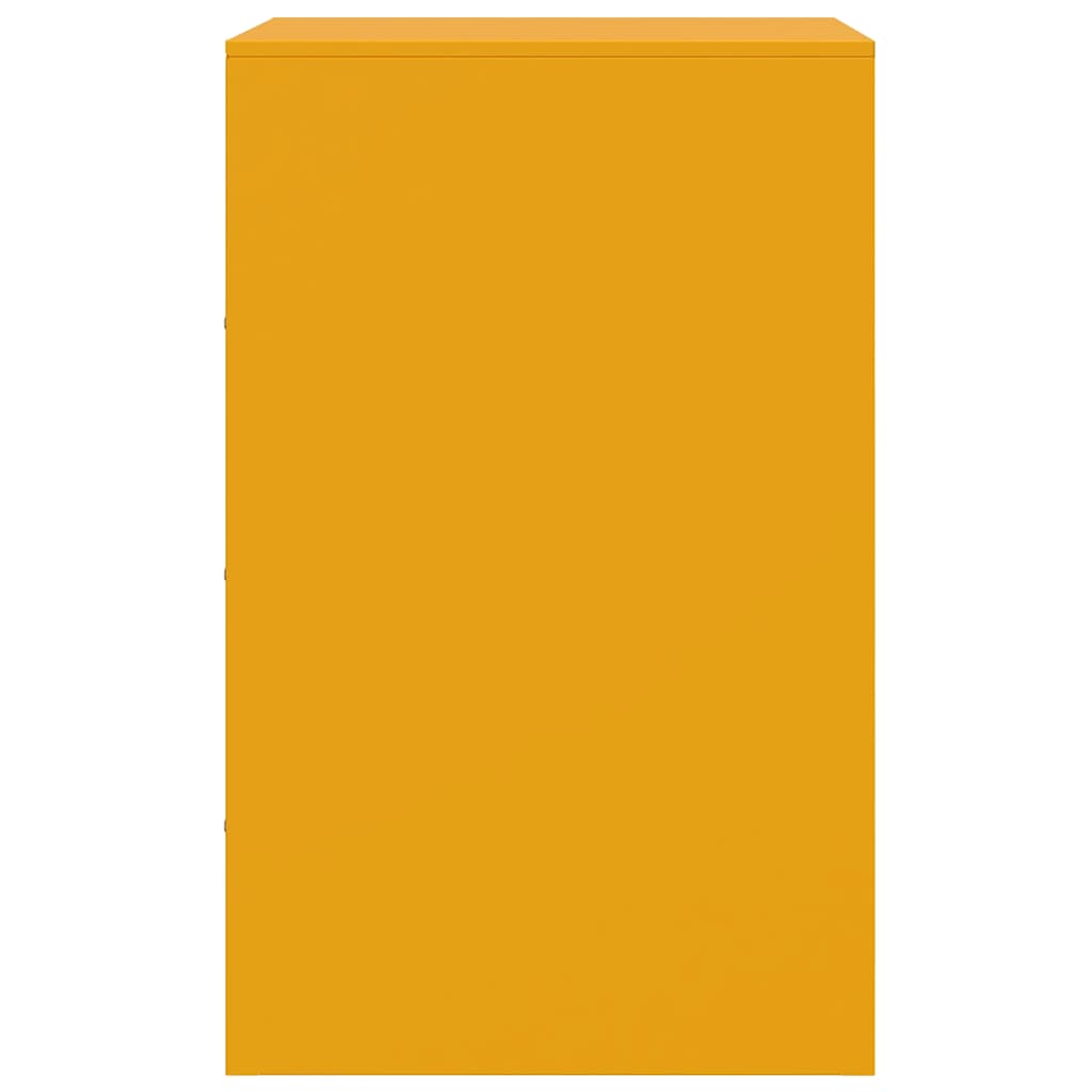 vidaXL Κομοδίνα 2 τεμ. Μουσταρδί 34,5x39x62 εκ. από Χάλυβα