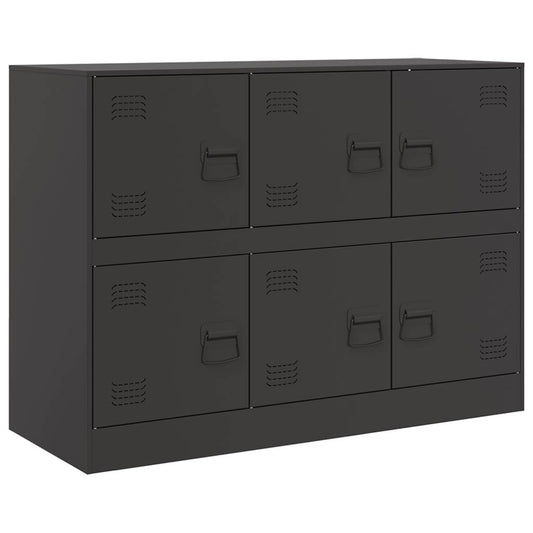 vidaXL Ντουλάπι Μαύρο 99x39x73 εκ. από Ατσάλι
