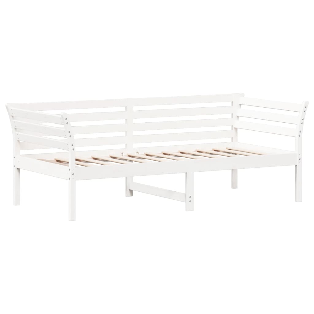 vidaXL Καναπές Κρεβάτι Χωρίς Στρώμα Λευκό 90x190 εκ. Μασίφ Ξύλο Πεύκου