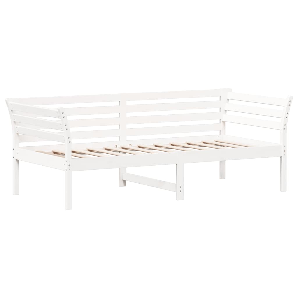 vidaXL Κρεβάτι ημέρας χωρίς στρώμα Λευκό 75x190 cm Στερεό ξύλο πεύκο