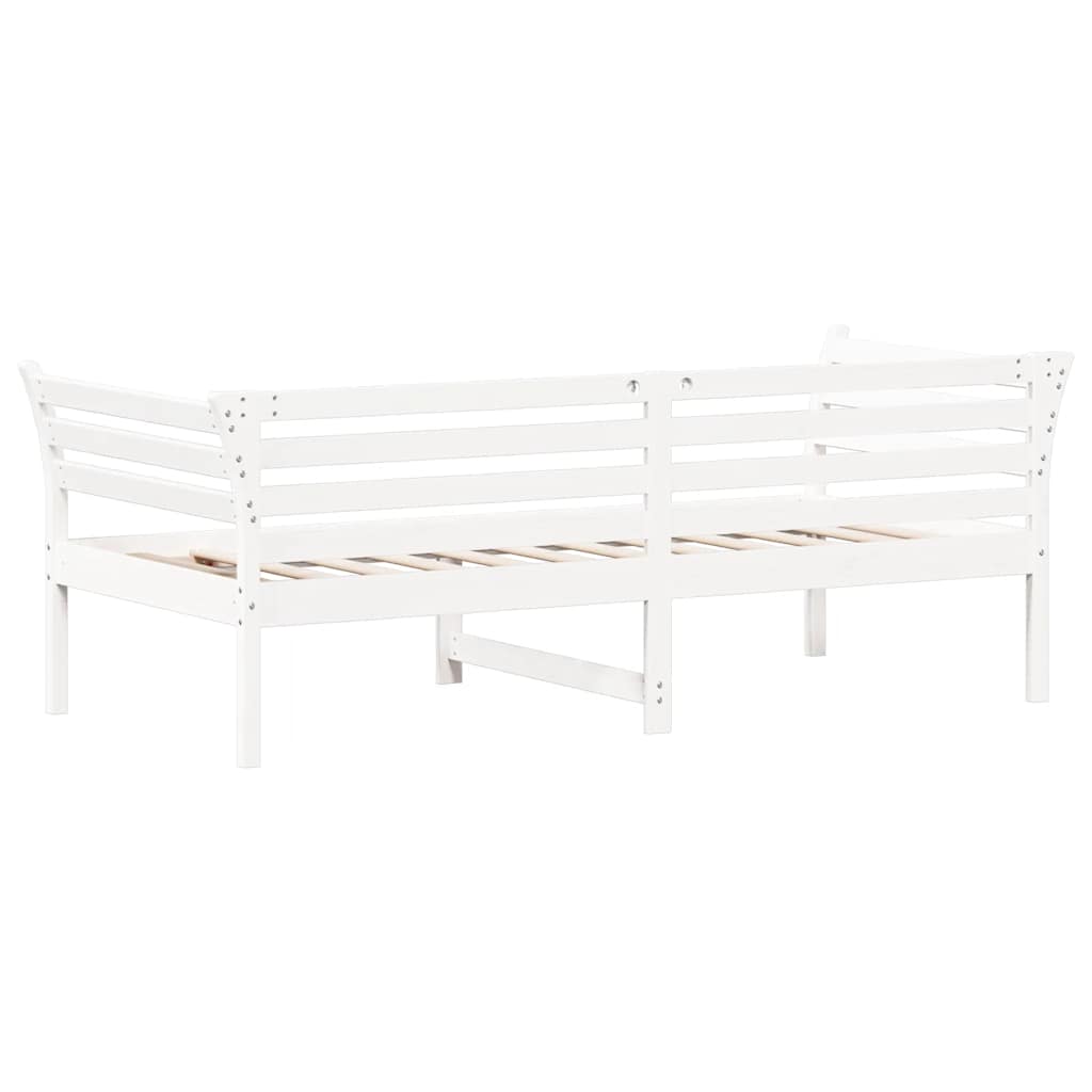 vidaXL Κρεβάτι ημέρας χωρίς στρώμα Λευκό 75x190 cm Στερεό ξύλο πεύκο