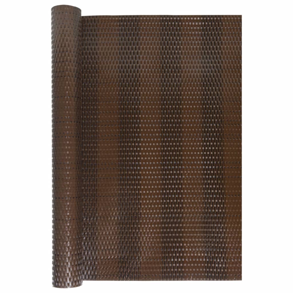 vidaXL Διαχωριστικό Βεράντας Καφέ & Μαύρο 500x80 εκ. Συνθετικό Ρατάν