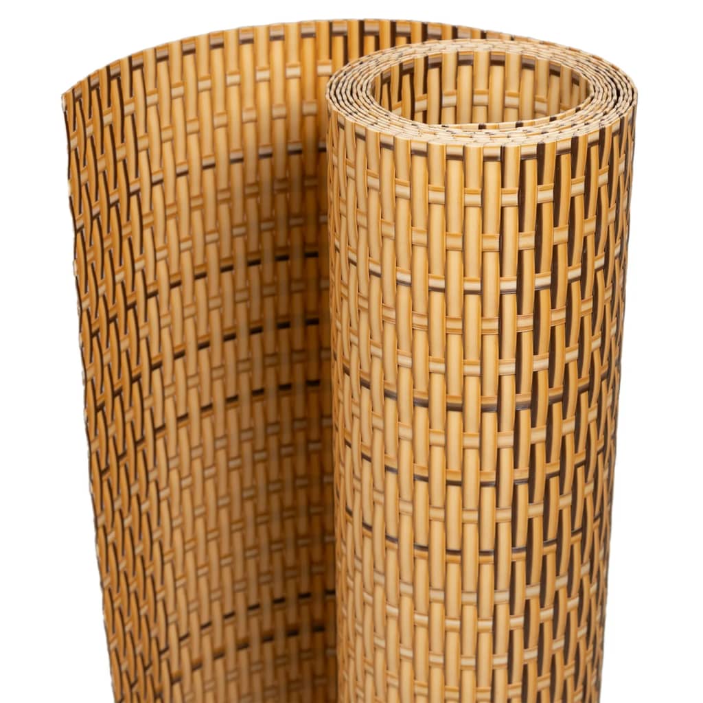 vidaXL Διαχωριστικό Βεράντας Ανοιχτό Καφέ 300x100 εκ. Συνθετικό Ρατάν