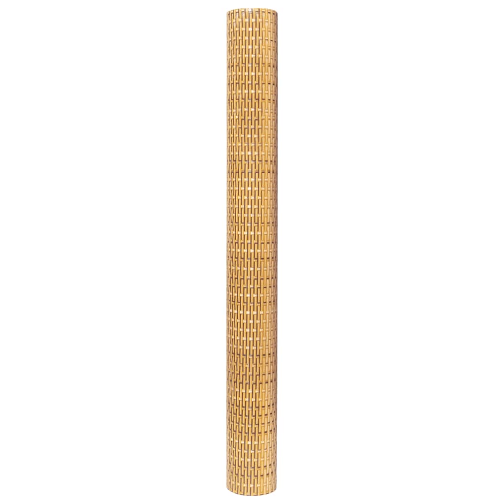 vidaXL Διαχωριστικό Βεράντας Ανοιχτό Καφέ 500x100 εκ. Συνθετικό Ρατάν