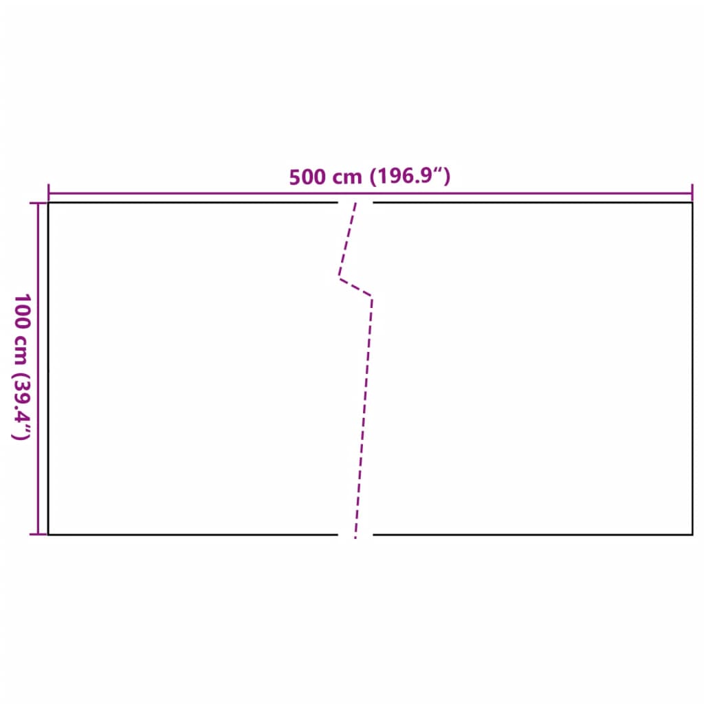 vidaXL Διαχωριστικό Βεράντας Ανοιχτό Καφέ 500x100 εκ. Συνθετικό Ρατάν