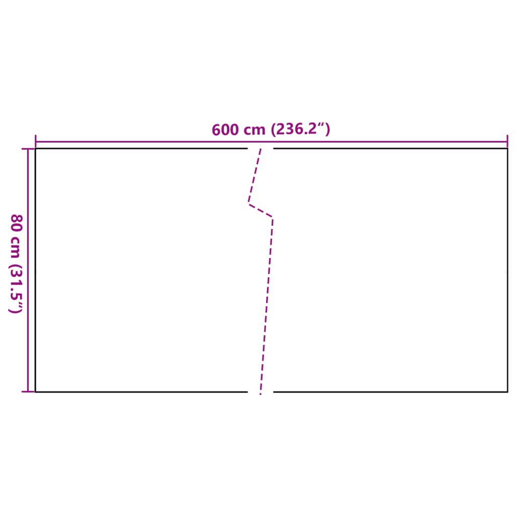 vidaXL Διαχωριστικό Βεράντας Μαύρο 600 x 80 εκ. από Συνθετικό Ρατάν