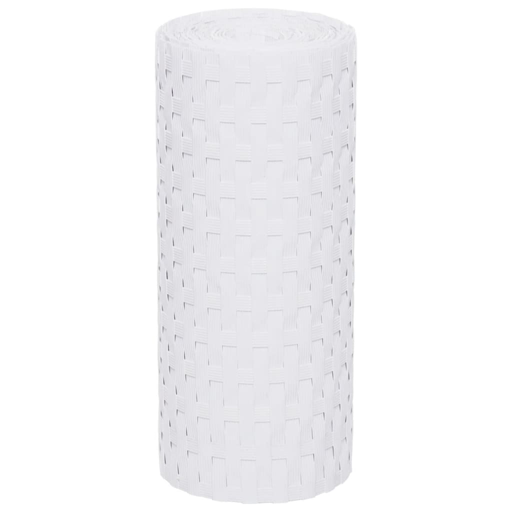 vidaXL Διαχωριστικό Βεράντας 5 τεμ. Λευκό 255x19 εκ. Συνθετικό Ρατάν