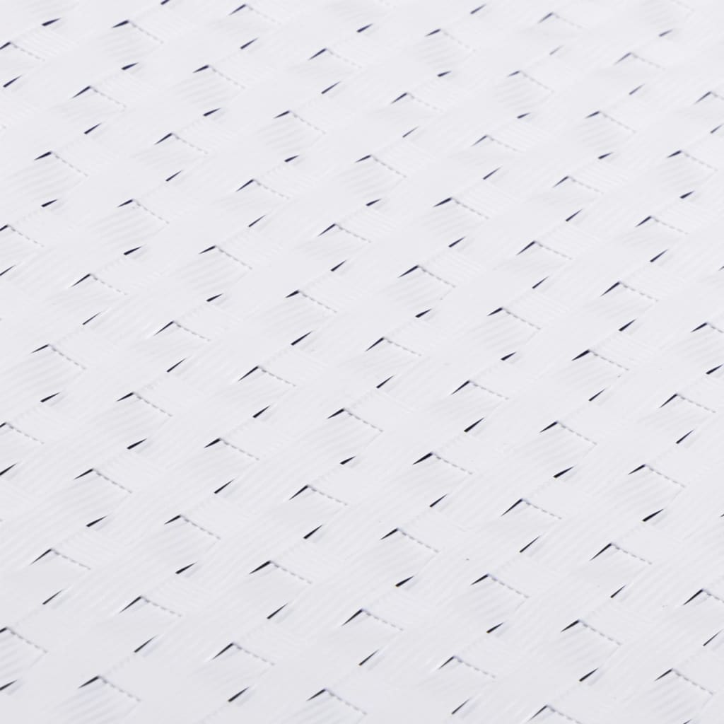 vidaXL Διαχωριστικό Βεράντας 5 τεμ. Λευκό 255x19 εκ. Συνθετικό Ρατάν