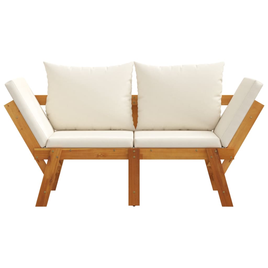 vidaXL Παγκάκι Κήπου 2 Σε 1 Μασίφ Ξύλο Ακακίας με Μαξιλάρια