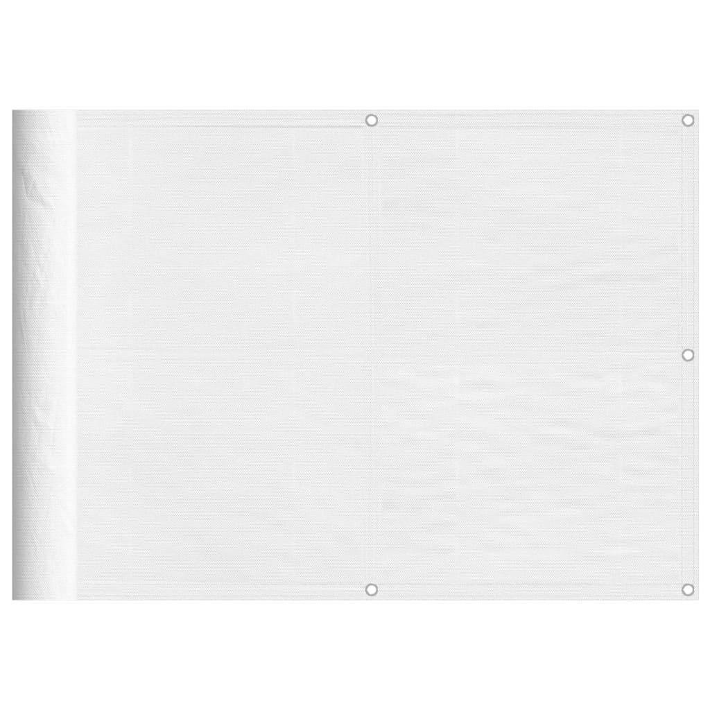 vidaXL Διαχωριστικό Βεράντας Λευκό 75x1000εκ 100% Πολ. Ύφασμα Oxford