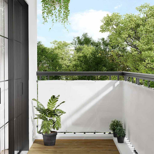 vidaXL Διαχωριστικό Βεράντας Λευκό 90x800εκ 100% Πολ. Ύφασμα Oxford