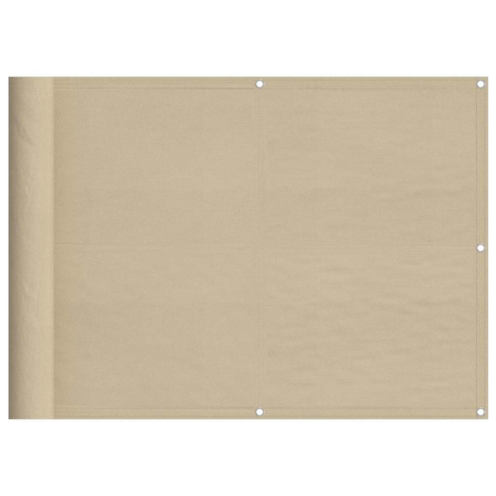 vidaXL Διαχωριστικό Βεράντας Μπεζ 75x1000εκ 100% Πολ. Ύφασμα Oxford