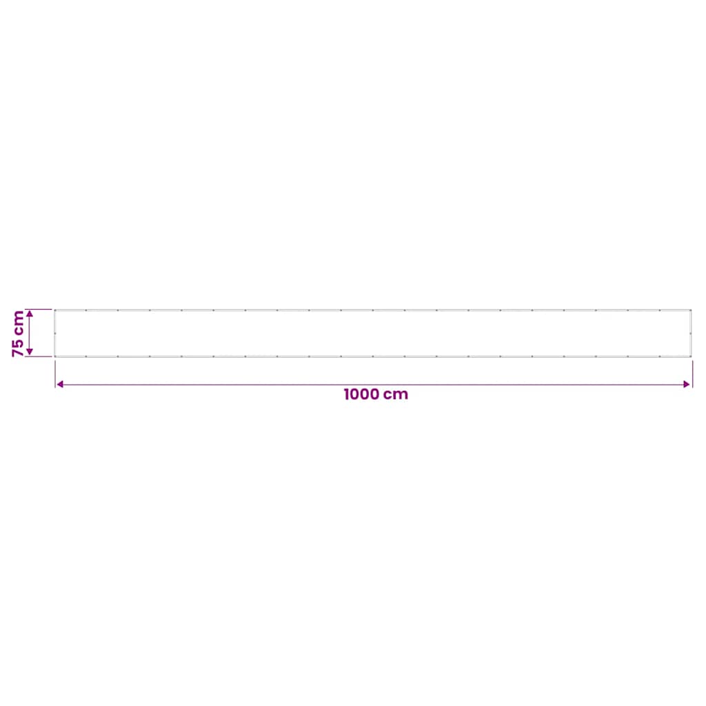 vidaXL Διαχωριστικό Βεράντας Μπεζ 75x1000εκ 100% Πολ. Ύφασμα Oxford