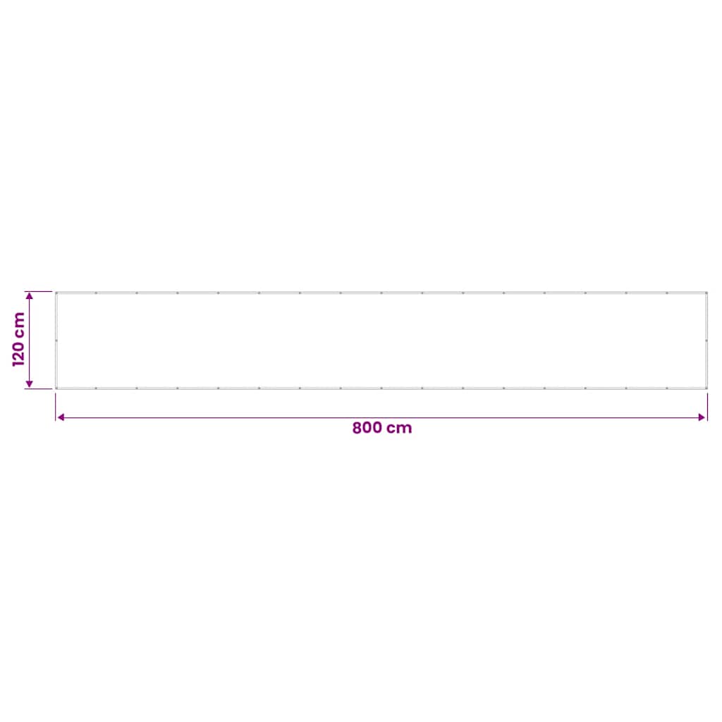 vidaXL Διαχωριστικό Βεράντας Taupe 120x800εκ 100% Πολ. Ύφασμα Oxford