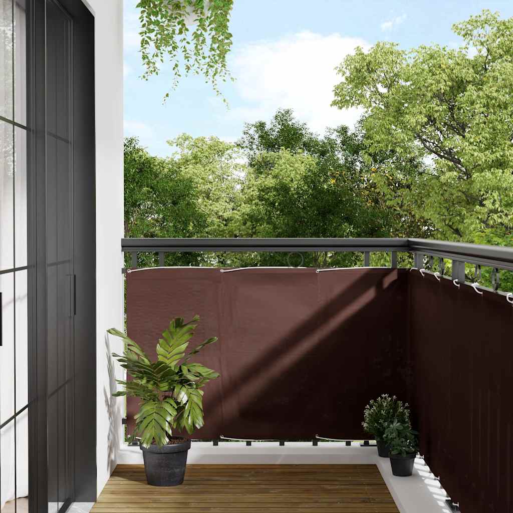 vidaXL Διαχωριστικό Βεράντας Καφέ 90x800εκ 100% Πολ. Ύφασμα Oxford