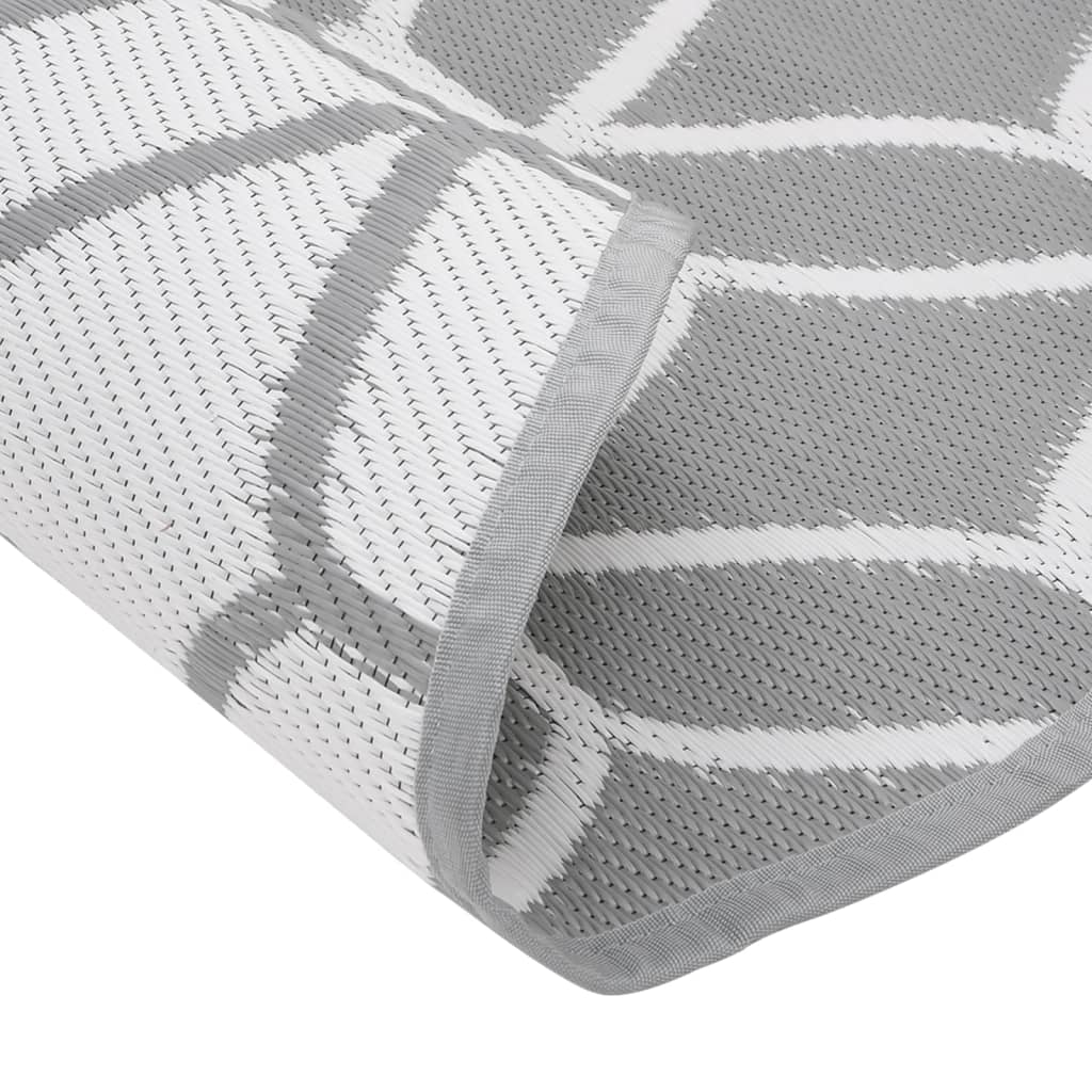 vidaXL Χαλί εξωτερικού χώρου ARAKIL γκρι Ø120 cm PP