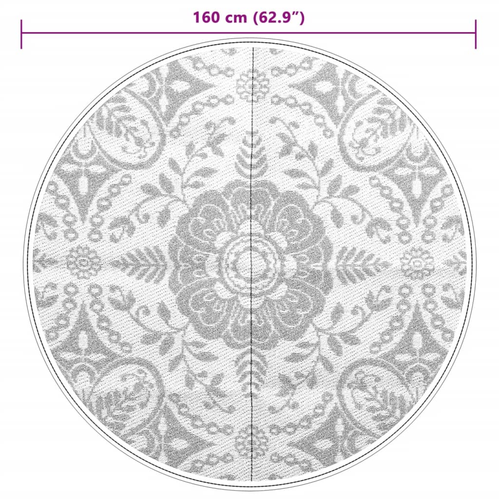 vidaXL Χαλί Εξωτερικού Χώρου Γαλάζια ARAKIL Ø160 εκ από Πολυπροπυλένιο