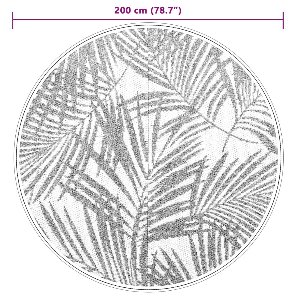 vidaXL Χαλί εξωτερικού χώρου ARAKIL Πράσινο Ø200 cm PP